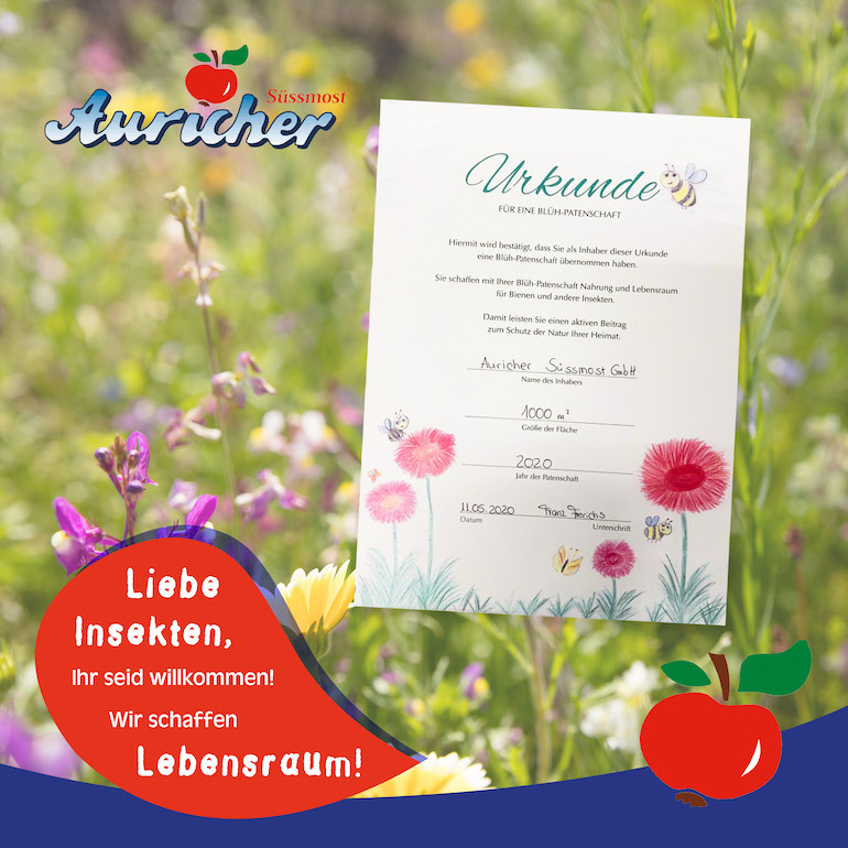 Auricher Süssmost übernimmt Blüh-Patenschaft