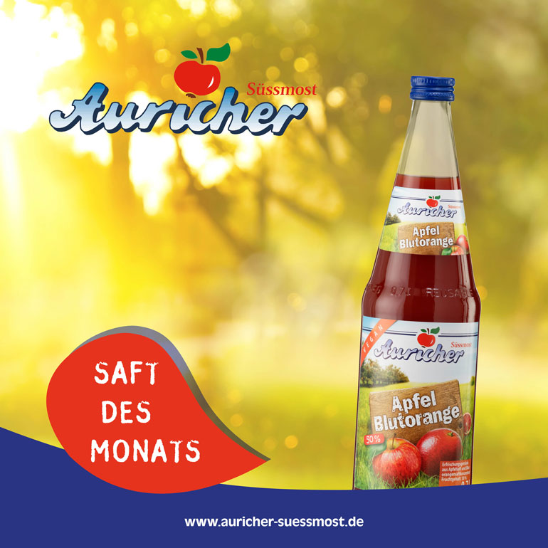 Unser Saft des Monats: Apfel-Blutorangen