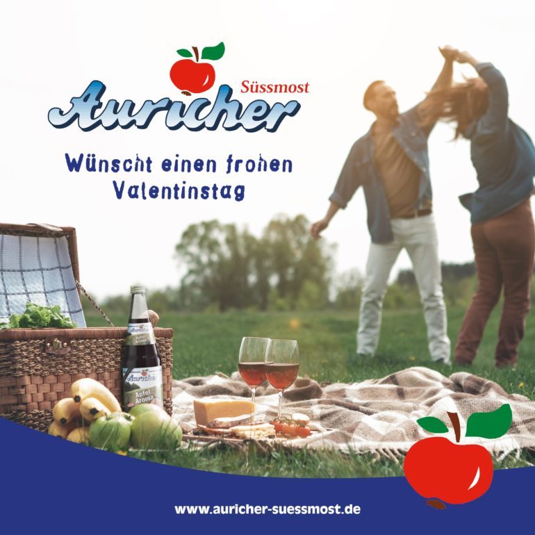 Das Team von Auricher Süssmost wünscht euch einen frohen Valentinstag!