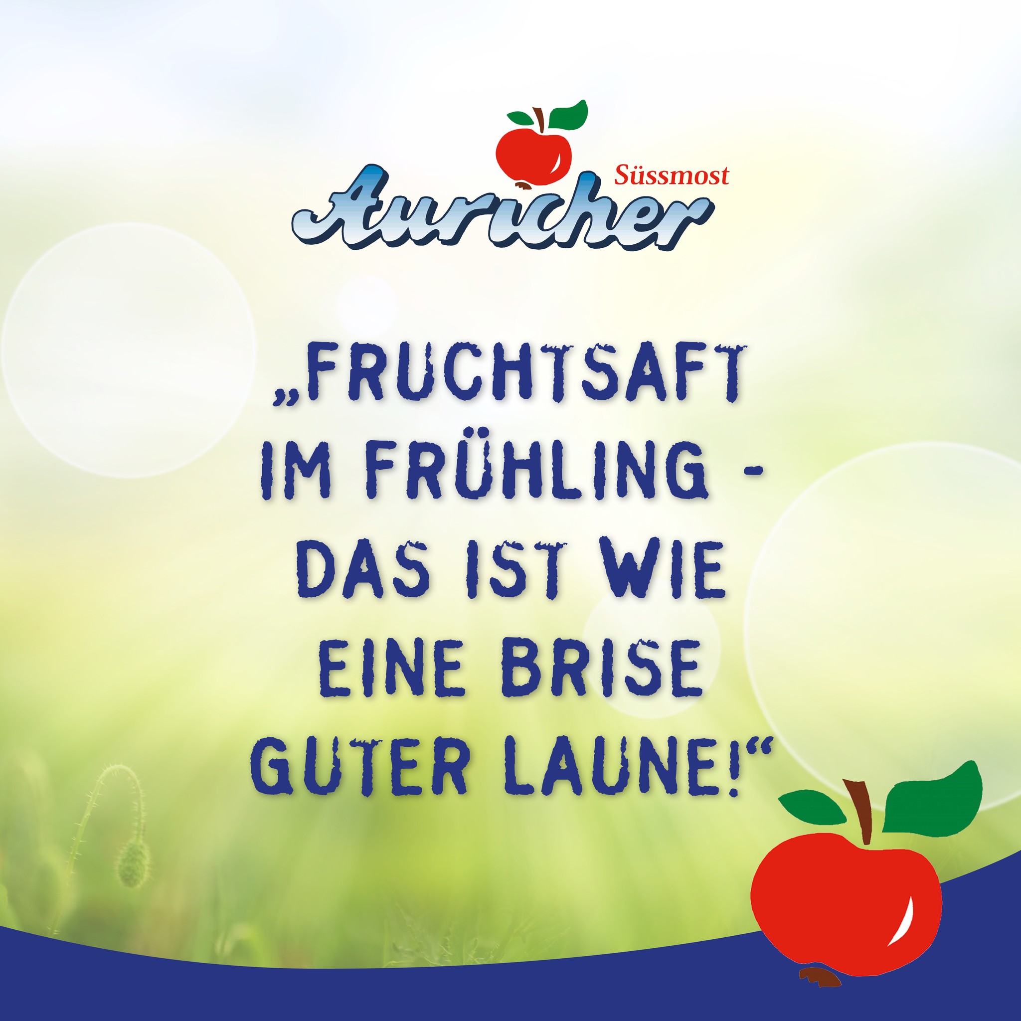 Fruchtsaft im Frühling – das ist wie eine Brise guter Laune!“ 😊