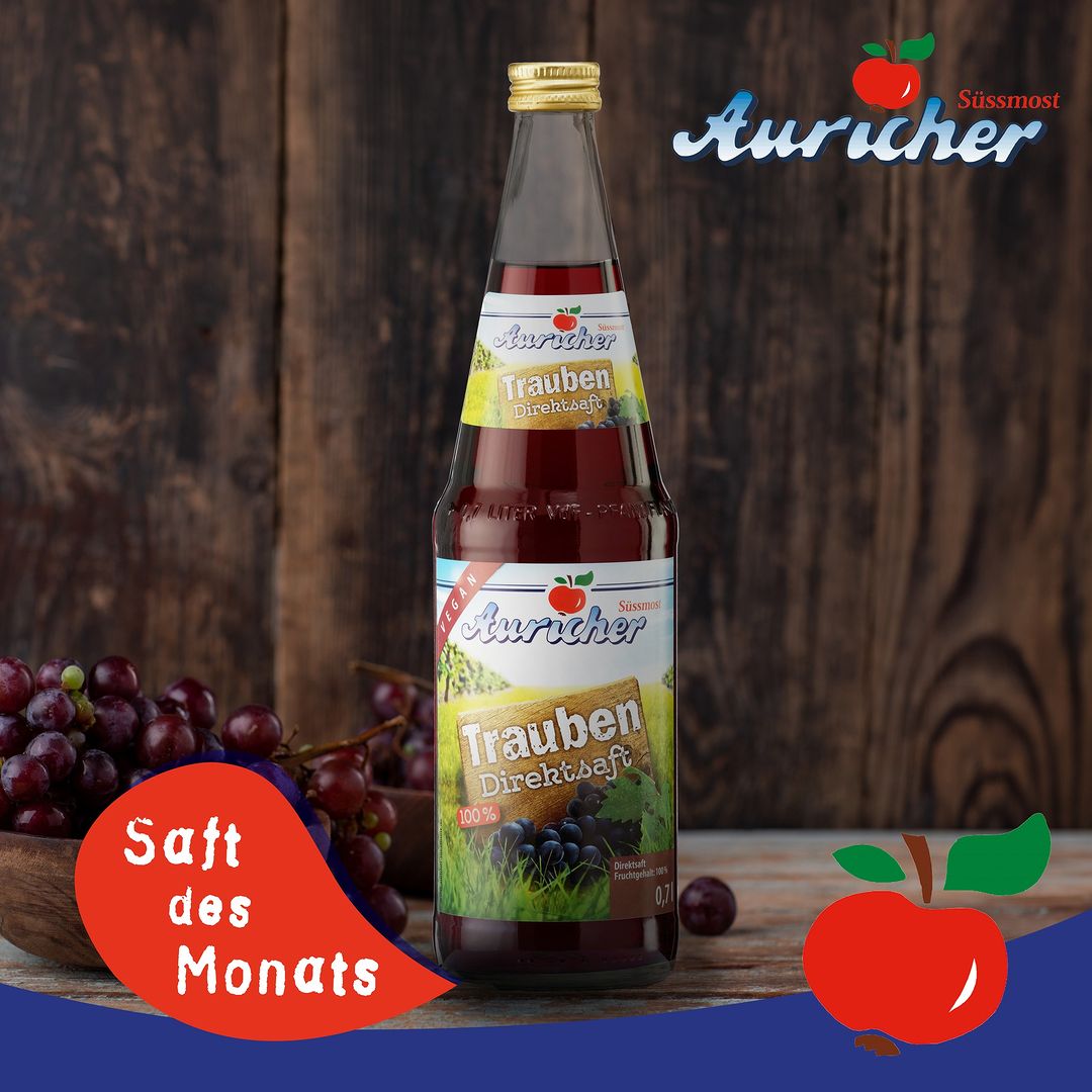 Unser Saft des Monats ist diesen Monat unser Trauben Direktsaft! 🍇