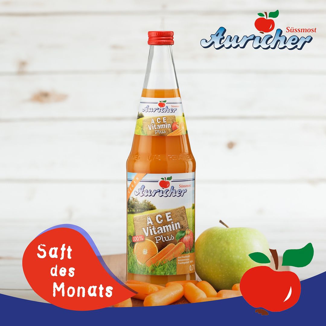 Unser Saft des Monats ist diesmal unser ACE Vitamin Plus Saft