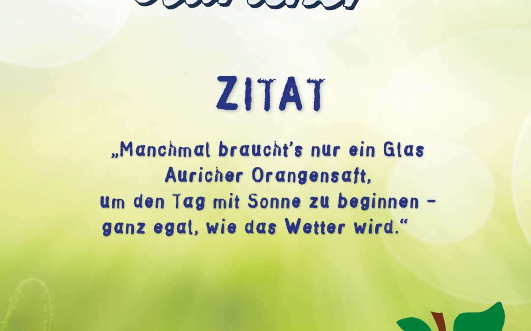 Ein Schluck Sonne, bitte. 🍊☀️