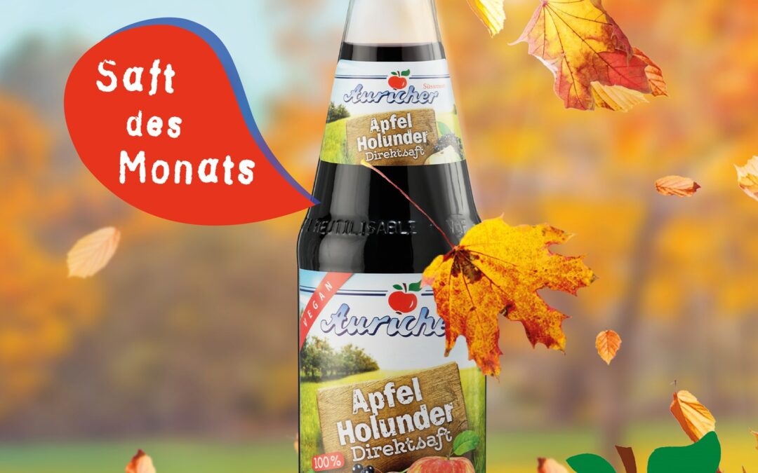 🍎🫐 Unser Saft des Monats im Oktober: Apfel-Holunder