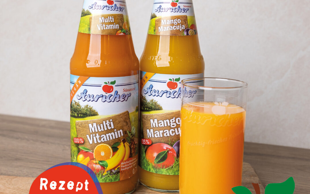 Fruchtiger Mango-Maracuja-Multi Mocktail