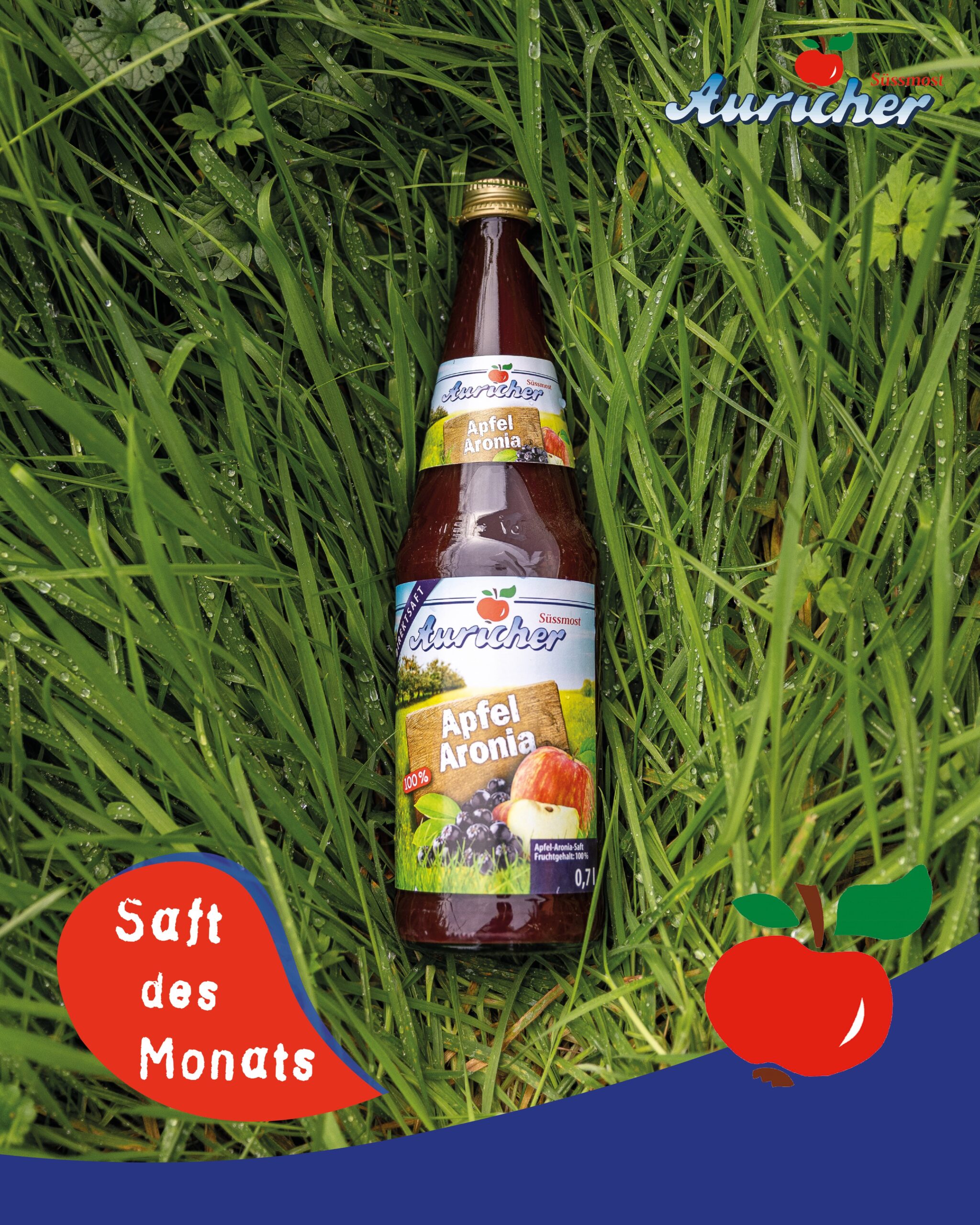 Saft des Monats: Unser Apfel Aronia Saft.